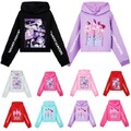 Mädchen-Dämonenjäger-Hoodies Lange Ärmel Sweatshirt KPOP Pullover Hohe Taille DE