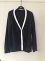 Tommy Hilfiger Cardigan Strickjacke, dunkelblau weiß, Gr. S