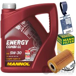 ÖLWECHSELSET+MANNOL 5W30 ÖL für 1.2 TDI VW POLO 6R SKODA ROOMSTER FABIA 2 IBIZA