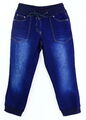 Jeans mit Gummizug Gr. 32/34 Dunkelblau Damenjeans Freizeit-Pants Neu