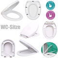 Premium WC-Sitz in O/D-Form weiß Toilettendeckel mit Absenkautomatik, Robust