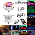 10x WIFI LED Einbaustrahler außen RGB+Warmweiß Terrasse Garten Beleuchtung 45mm