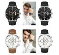Herren Armbanduhr Braun Schwarz Weiß Fashion Männer Quarz Luxus Business + VIDEO