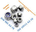Sechskant Mutter selbstsichernd DIN 985 Edelstahl A2 V2A M4 M5 M6 M8 Stoppmutter