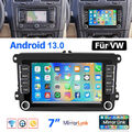 Für VW GOLF 5 6 Plus Touran Polo Caddy EOS 7" Android 13 Autoradio GPS Navi Wifi