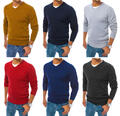 Strickpullover Sweater Pulli V-Ausschnitt Langarmshirt Herren Mix DSTREET M-2XL