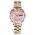 Elegante Damen Uhr aus Edelstahl - Quarz Luxus Armbanduhr mit Datum,Leuchtzeiger