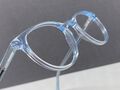 Munic Brille Herren Damen Rund Transparent  Blau Panto Vollrand 856 Kunststoff