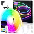 2-10M Neon LED Streifen RGBIC Innen Strip Band Außen Dimmbar Flex Schlauch  APP