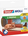tesamoll E Profil Gummidichtung Braun Fenster Türen Spalten 25m x 9mm x 4mm