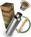 Blockhütte Premium Edelstahl Trinkflasche I Vacuum Isolierflasche I mit Bürste