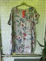 Leinen Kleid Tunika Sommer  ungetragen mit Etikett EG 46-50 grau/bunt Blumen 