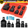 6tlg Stecknuss Adapter Satz Schlagschrauber Nuss Set 1/4 3/8 1/2 auf 3/4 Zoll DE