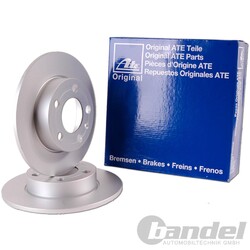 2 ATE BREMSSCHEIBEN Ø245mm massiv passend für AUDI 100 C3 200 43 44 QUATTRO