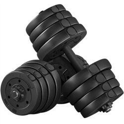 Kurzhanteln 30 KG Hantel Set Hantelscheiben Fitness Krafttraining Handgewicht2 Stück ✔ Doppellverschlüsse ✔ 22 teilig ✔gerändelt