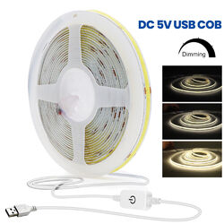 COB LED Streifen 5V USB/DC Dimmbar Stripe Leiste Band Licht Keine Lichtpunkt