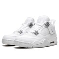 Herren Turnschuhe Retro4 Military Weiß/Silber Unisex A-JORDANSports Schuhe 36-44