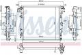 Kühler Wasserkühler Motorkühler für Jeep Wrangler III Nissens 61037 2007 ->