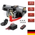 Elektrische Seilwinde 12V mit Funkfernbedienung 1360kg mit 8M Ø 5 mm Stahlseil