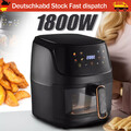8L Heißluftfritteuse Fritteuse Heißluft Digitale Edelstahl Air Fryer XXL DE