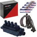 MAXGEAR ZÜNDKABELSATZ+SPULE+BOSCH ZÜNDERKERZEN passend für BMW 316i E36 M43 B16