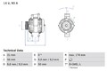 BOSCH 0 986 042 530 Generator for MERCEDES-BENZ