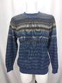 Casa Moda Herren Pullover Baumwolle mit Kaschmir gestreift Gr. M Blau