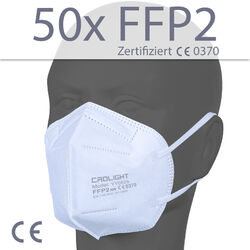 2x 25 Stk FFP2 Maske CRDLIGHT Atemschutzmaske EU CE0370 Zertifiziert MundschutzDeutscher Händler - Versand aus Deutschland - DHL