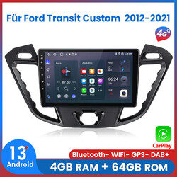 Android14 Carplay 4+64GB Für Ford Transit Custom 2012-2021 Autoradio GPS 4G WIFI