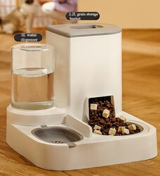 Hunde Wasser- und Futterspender Futterautomat Wasserspender Katzen Futterstation