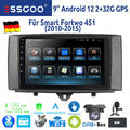 32G Android 12 CarPlay Autoradio GPS BT WIFI DAB+ Kam MIK Für Smart Fortwo 451