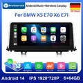 Für BMW X5 E70 X6 E71 CCC 10.25" Autoradio Auto GPS Navi CarPlay DAB+ Android 14