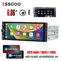 6.86" Autoradio 1 DIN Android 14 4+64G Apple Carplay IPS Screen GPS NAVI USB C