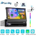 7 Zoll Android 15 Apple Carplay Autoradio Flip Out 1 DIN 4+64G WIFI GPS Navi Kam