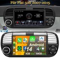 Android14 4+64G Autoradio Stereo GPS Carplay Für Fiat 500 2007-2015 Navi RDS KAM