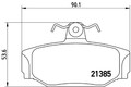 Bremsbelagsatz Scheibenbremse PRIME BREMBO P 86 009 für VOLVO 940 745 740 744 2