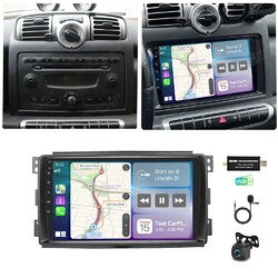 DAB+ Für Smart Fortwo 451 2005-2010 Autoradio Carplay Android 15.0 2G+64GB KAM
