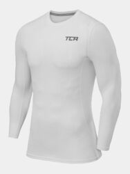 TCA Herren Langarm Kompressionsshirt mit Thermo Funktion - Weiss, S