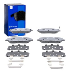 ATE CERAMIC BREMSBELÄGE + SHIMS VORNE passend für HYUNDAI GRAND SANTA KIA SORENT