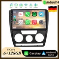 4G Für Skoda Octavia 2 GPS Navi RDS WIFI AM 6+128G Android 14 Autoradio Carplay