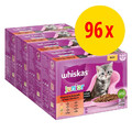 WHISKAS 2-12M KATZENFUTTER JUNIOR KATZEN NASSFUTTER KLASSISCHE AUSWAHL 96x85g