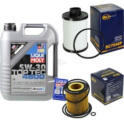 INSPEKTIONSKIT FILTER LIQUI MOLY ÖL 5L 5W-30 für Opel Zafira B A05 1.9 CDTi