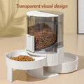 Katzen Wasser und Futterspender Futter Napf Wasserspender Futterstation 2in1