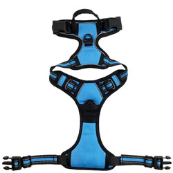 Hundegeschirr Brustgeschirr Hunde verstellbar S M L XL gepolstert Nylon reflekt