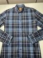 Hugo Boss Hemd Herren Größe S 36 "Brustumfang Slim Fit blau kariert leichte Baumwolle