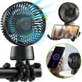 USB Ventilator Leise Mini Handventilator Tragbarer Fan Lüfter Akku mit Stativ