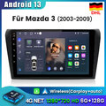 6+128G Autoradio Android 13 Carplay GPS WIFI 4GNet DAB+ Für MAZDA 3 BK 2003-2009