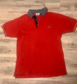 Lacoste Polo Shirt Gr. 3 S rot grau Kragen Herren original