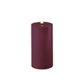 Deluxe Homeart LED Kerze INDOOR mit Timer Echtwachsspiegel Warmweiß - Violett