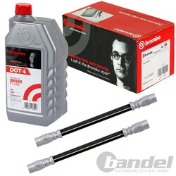 2xBREMBO BREMSSCHLAUCH HA+1L BREMBO DOT 4 passend für AUDI A6 C4 4A5 80 B1 100